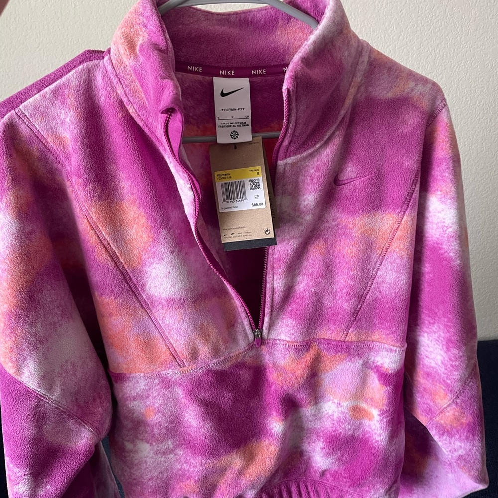 Nike Pink and Purple Therma-FIT Pullover